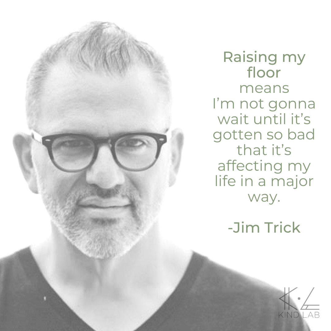 Jim Trick, wearing glasses